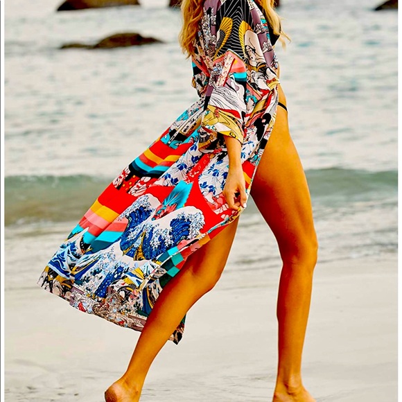 🌺Kimono robe/cover-up... New without tags🌺 - Picture 2 of 7